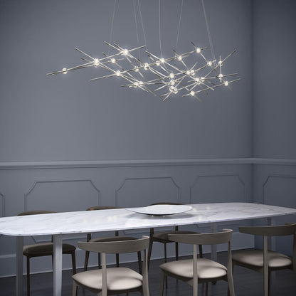 Constellation Ursa Minor 25 Light 55" Wide LED Abstract Chandelier with White Acrylic Shades