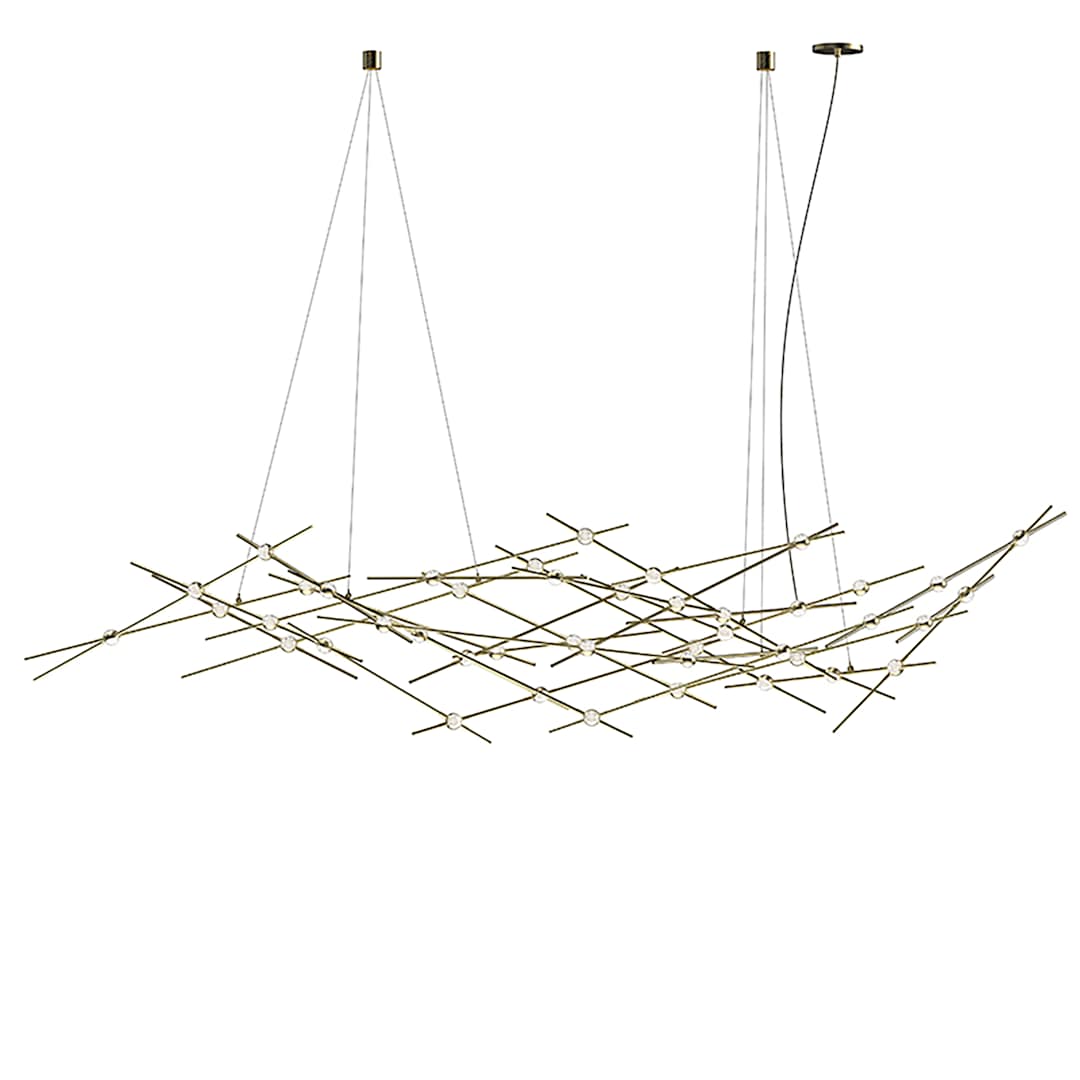 Constellation Ursa Major 44 Light 93" Wide LED Abstract Chandelier with Clear Acrylic Shades
