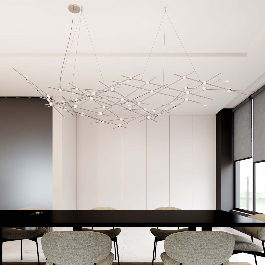 Constellation Ursa Major 93" Wide Integrated LED Chandelier with Acrylic Shades