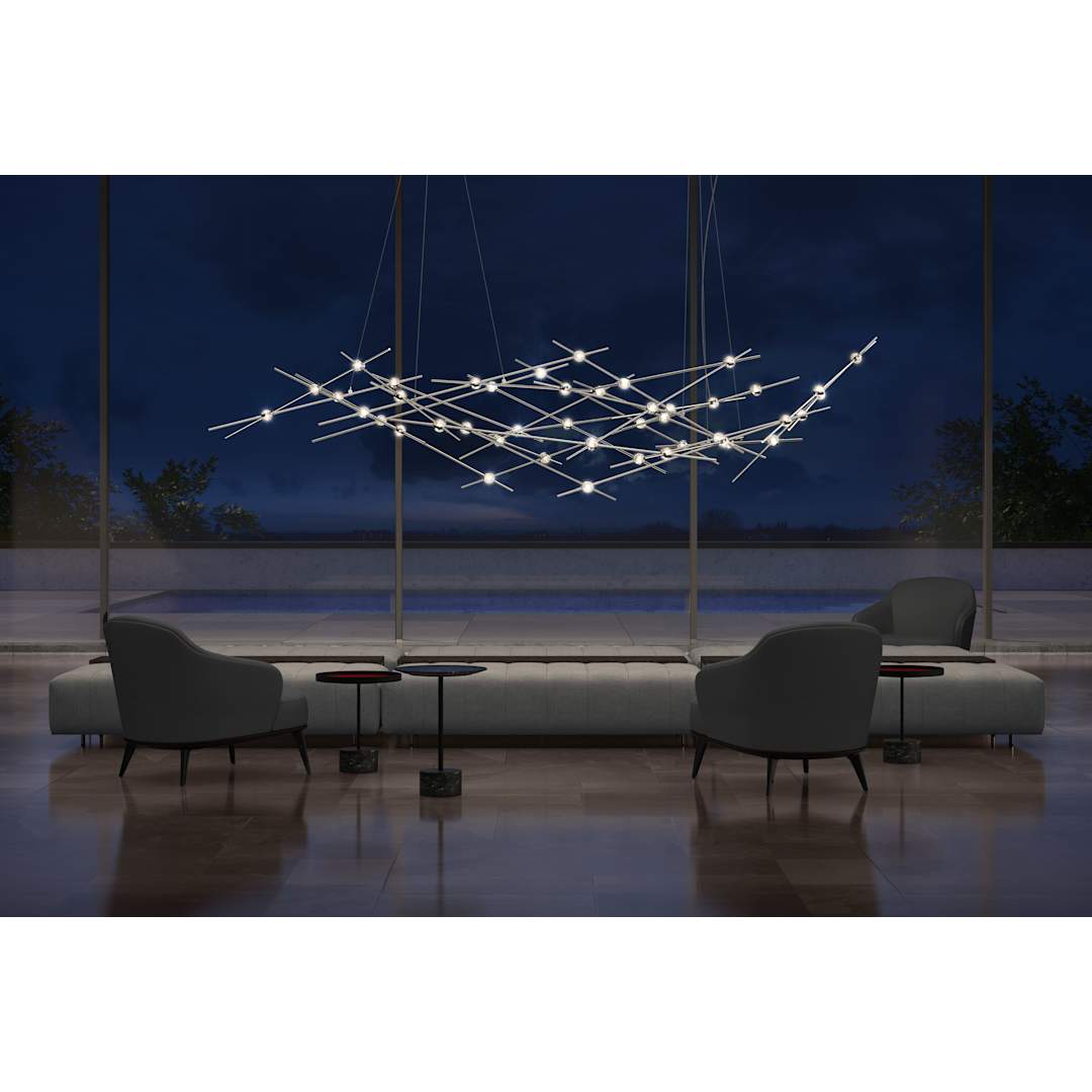 Constellation Ursa Major 93" Wide Integrated LED Chandelier with Acrylic Shades