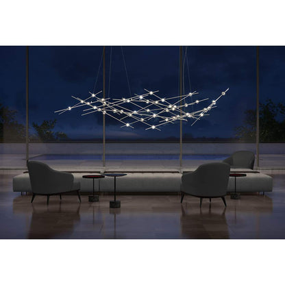 Constellation Ursa Major 93" Wide Integrated LED Chandelier with Acrylic Shades