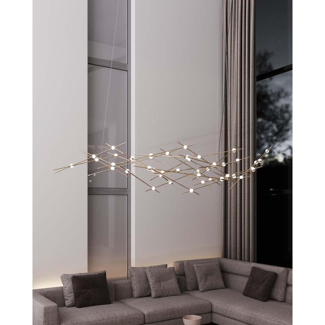 Constellation Ursa Major 44 Light 93" Wide LED Abstract Chandelier
