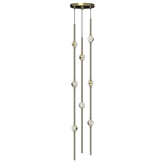Constellation Andromeda 8 Light 6" Wide LED Abstract Multi Light Pendant with Clear Acrylic Shades
