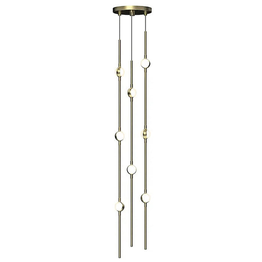 Constellation Andromeda 8 Light 6" Wide LED Abstract Multi Light Pendant with White Acrylic Shades