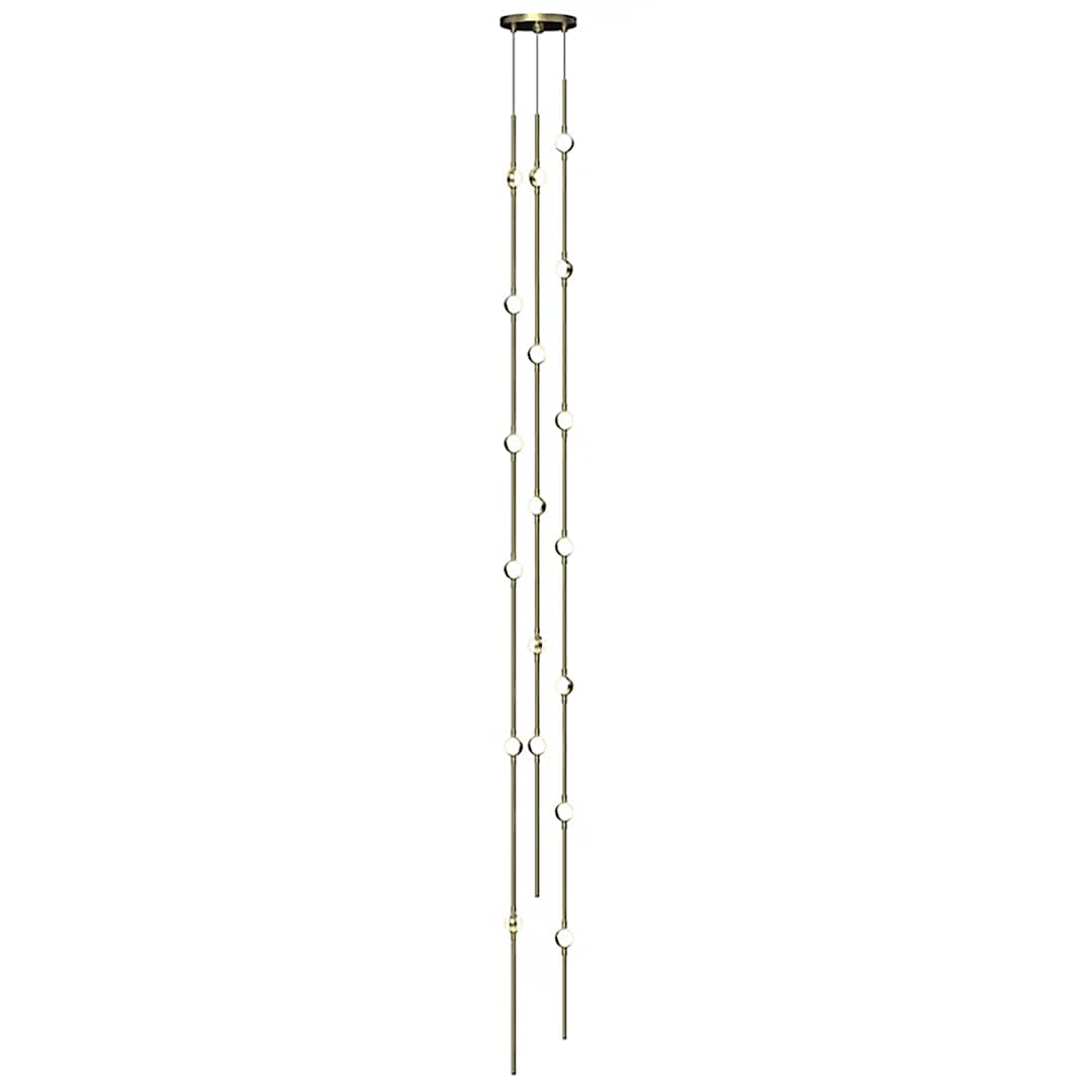 Constellation Andromeda 18 Light 6" Wide LED Abstract Multi Light Pendant with White Acrylic Shades