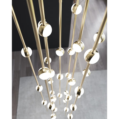 Constellation Andromeda 55 Light 12" Wide LED Abstract Multi Light Pendant with White Acrylic Shades