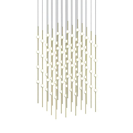 Constellation Cosmic Cube 100 Light 21" Wide LED Abstract Multi Light Pendant with White Acrylic Shades