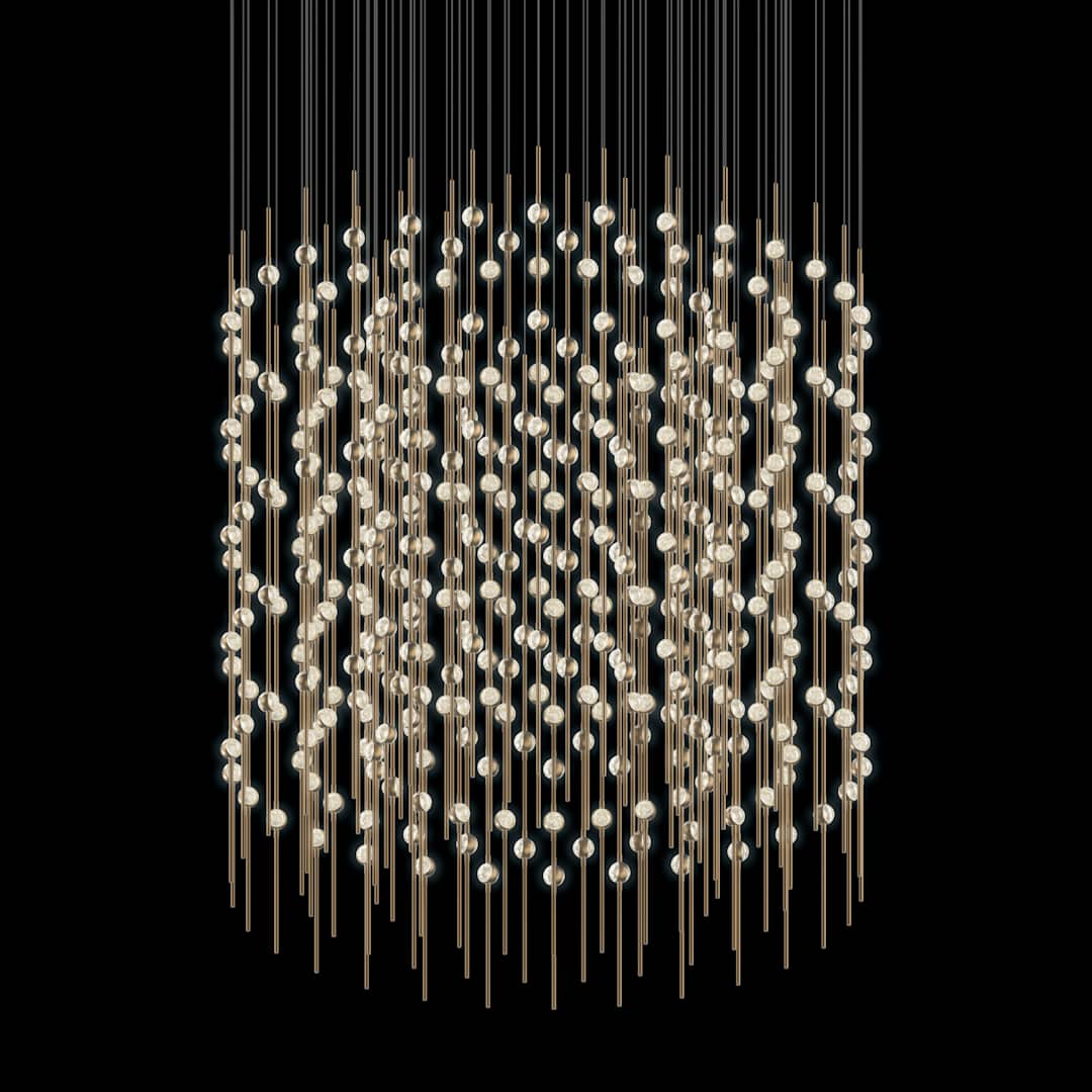Constellation Centaurus Cylinder 3 Light 48" Wide LED Abstract Chandelier
