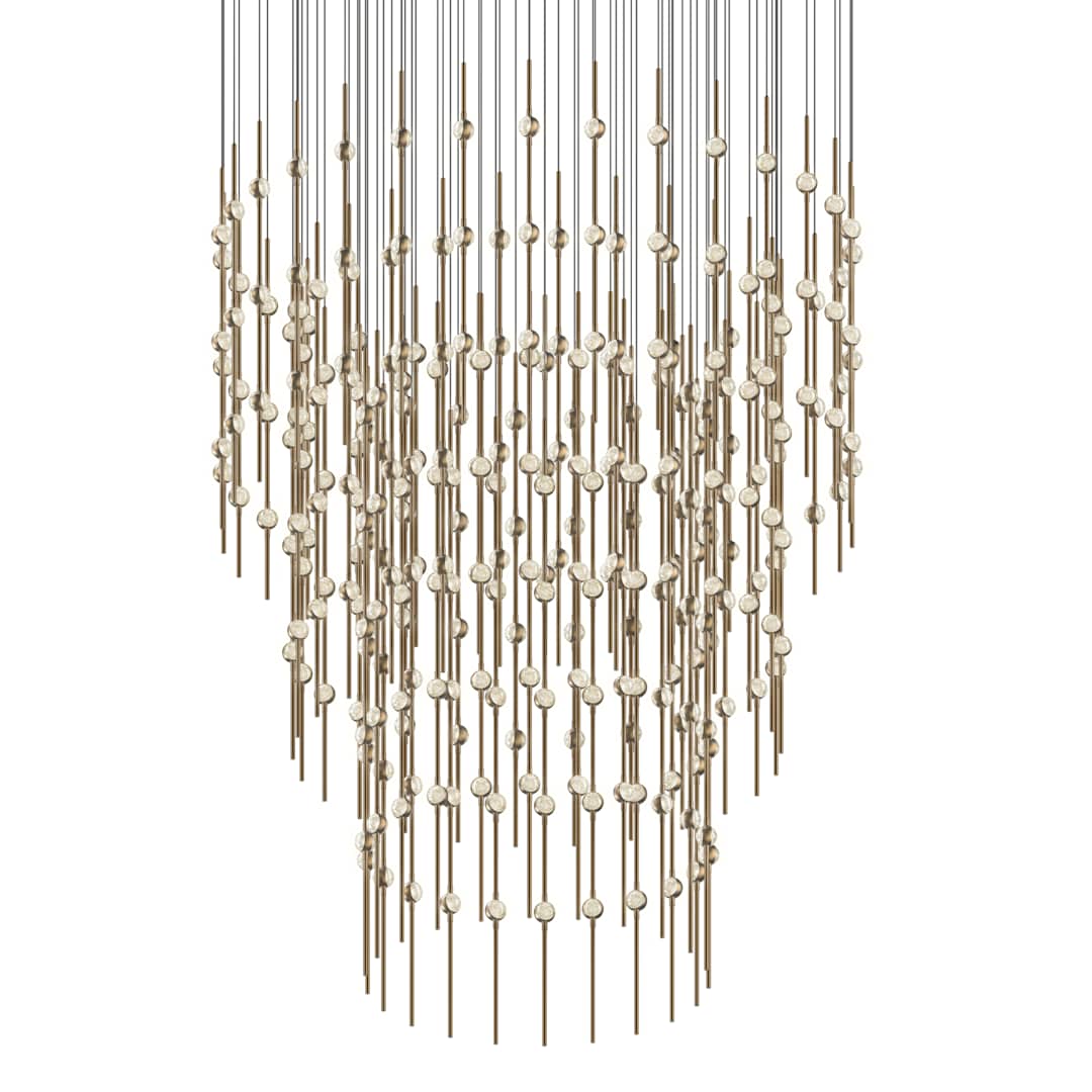 Constellation Centaurus Pyramid 3 Light 48" Wide LED Abstract Chandelier