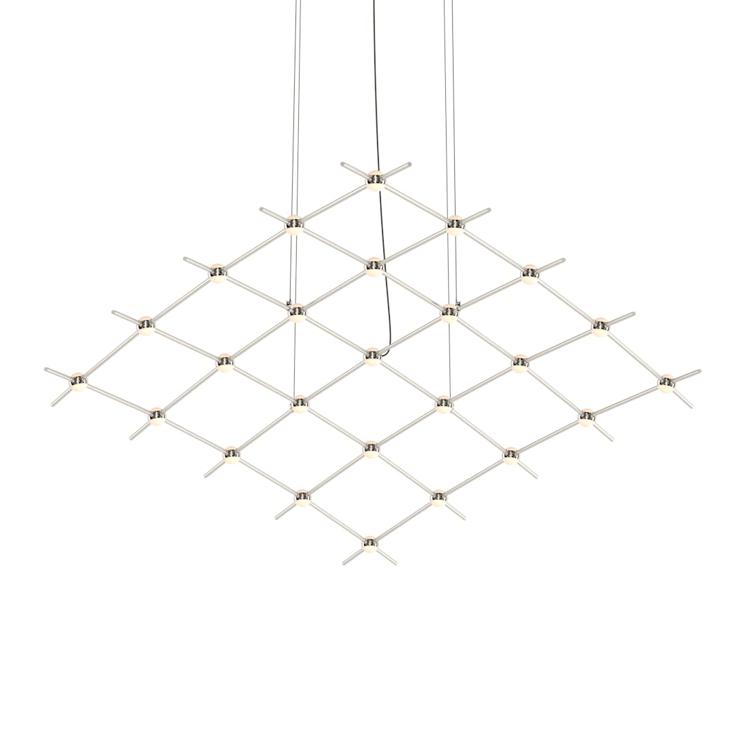 Constellation Aquarius Medius 25 Light 122" Wide LED Chandelier with Optical Acrylic Shades