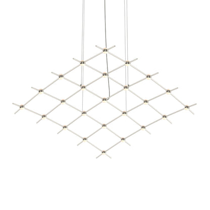 Constellation Aquarius Medius 25 Light 122" Wide LED Chandelier with Optical Acrylic Shades
