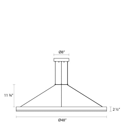 Corona 48" Wide LED Ring Chandelier