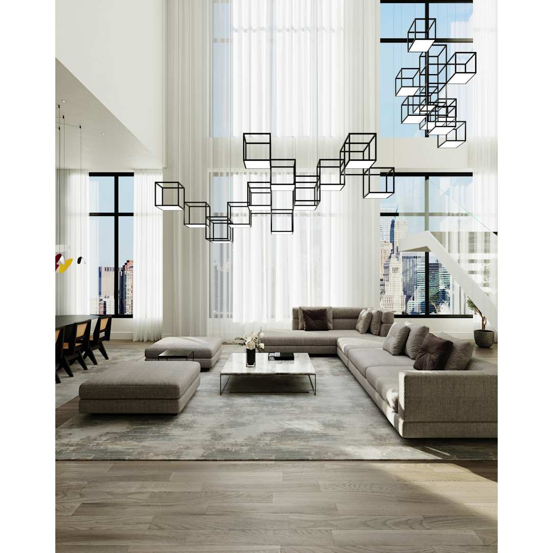 Cubix 12 Light LED Pendant