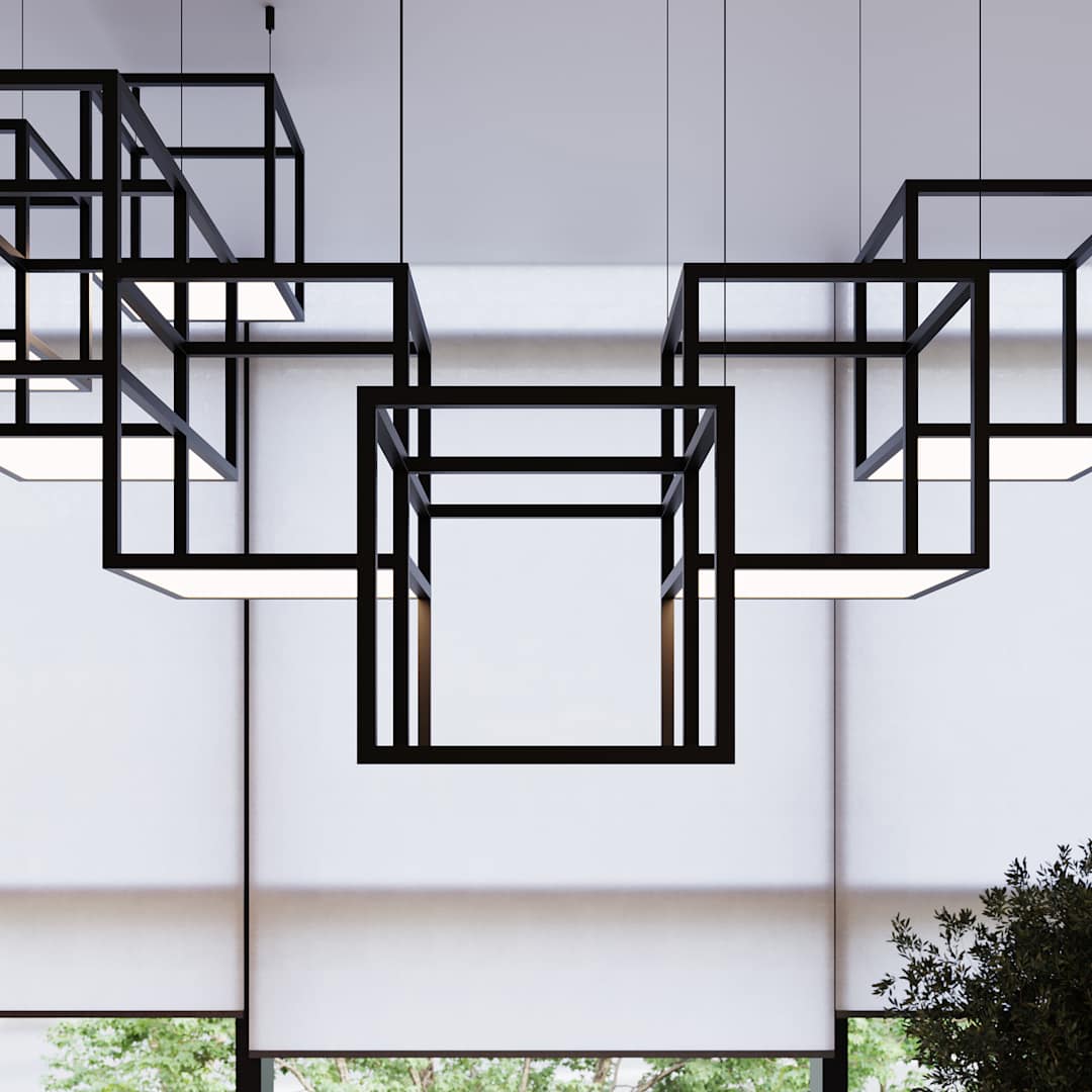 Cubix 12 Light LED Pendant