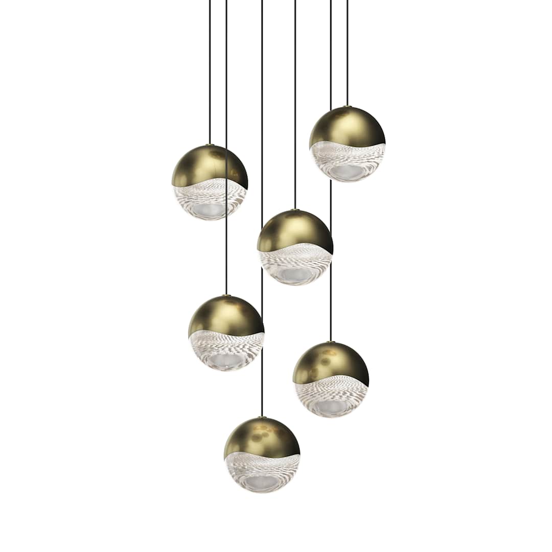 Grapes 6 Light 12" Wide LED Suspension Multi Light Pendant