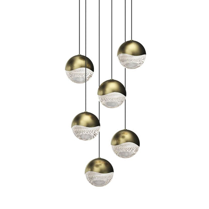 Grapes 6 Light 12" Wide LED Suspension Multi Light Pendant