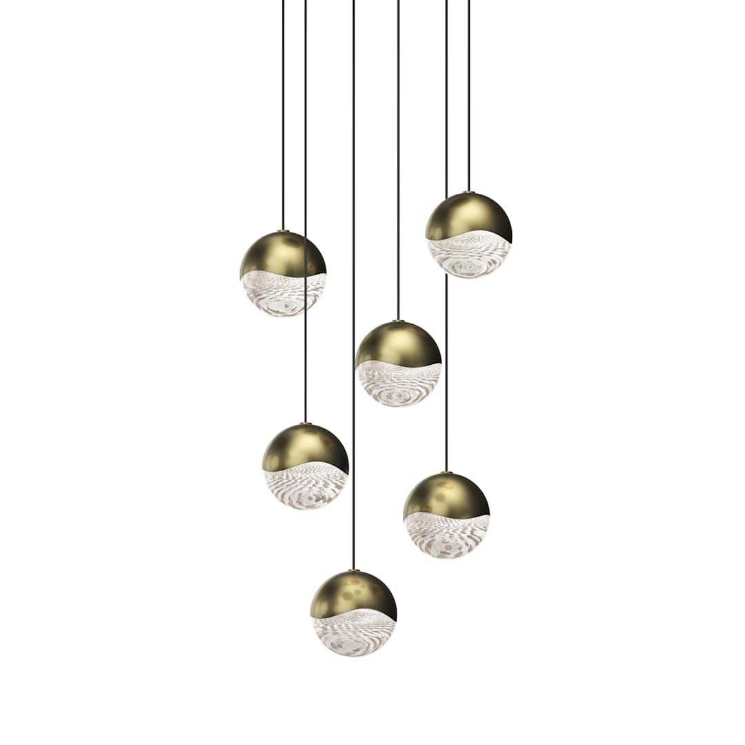 Grapes 6 Light 12" Wide LED Suspension Multi Light Pendant