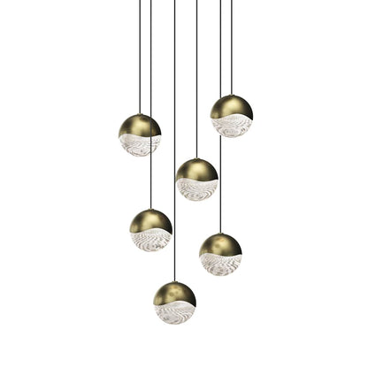 Grapes 6 Light 12" Wide LED Suspension Multi Light Pendant