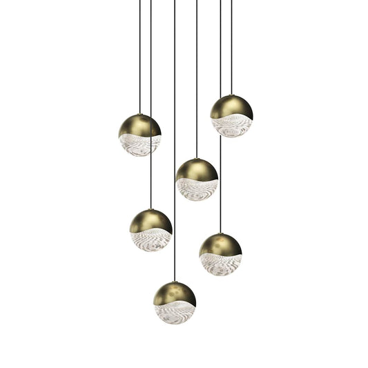 Grapes 6 Light 12" Wide LED Suspension Multi Light Pendant