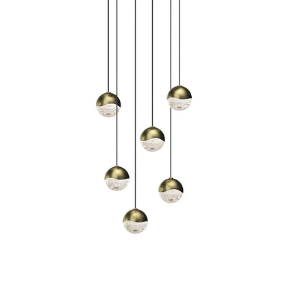 Grapes 6 Light 11" Wide LED Suspension Multi Light Pendant