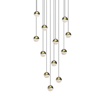 Grapes 12 Light 16" Wide LED Suspension Multi Light Pendant