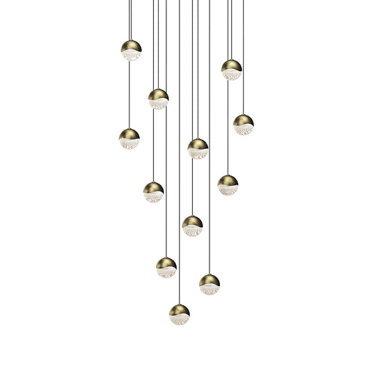 Grapes 12 Light 16" Wide LED Suspension Multi Light Pendant