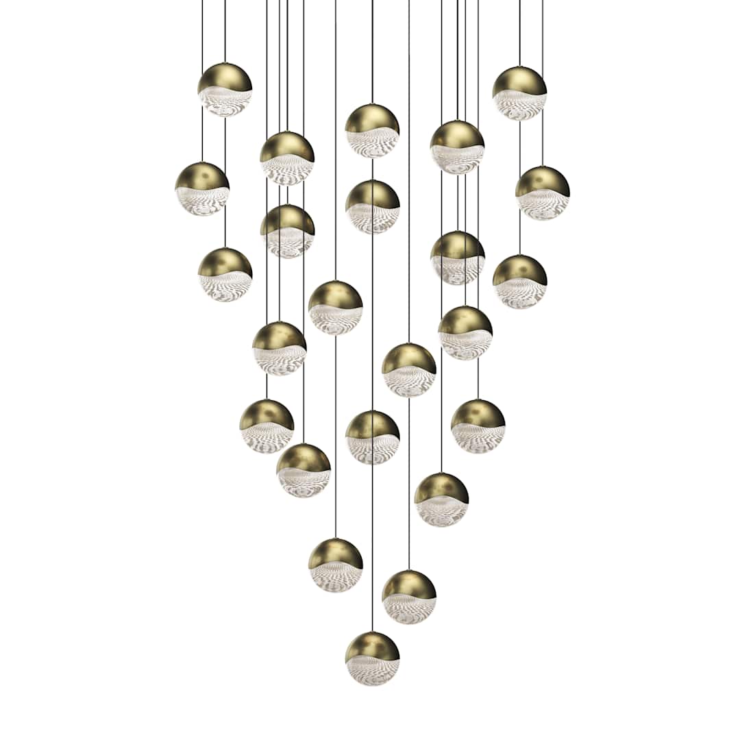 Grapes 24 Light 27" Wide LED Suspension Multi Light Pendant
