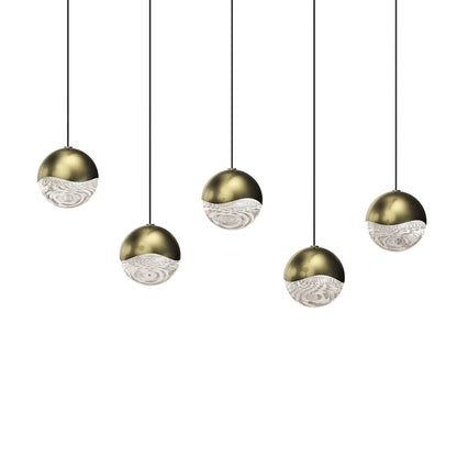 Grapes 5 Light 38" Wide LED Suspension Linear Pendant
