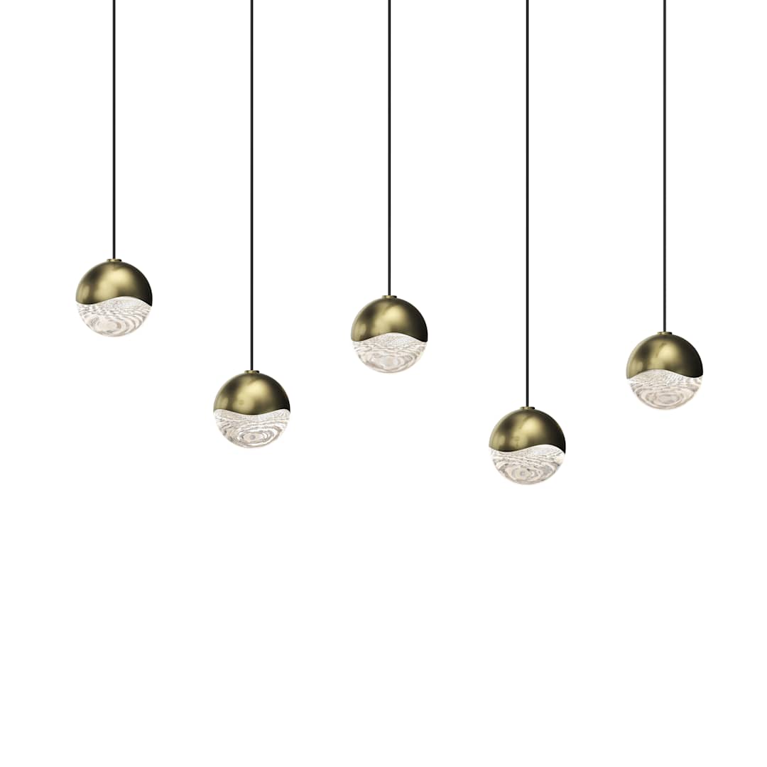 Grapes 5 Light 37" Wide LED Suspension Linear Pendant
