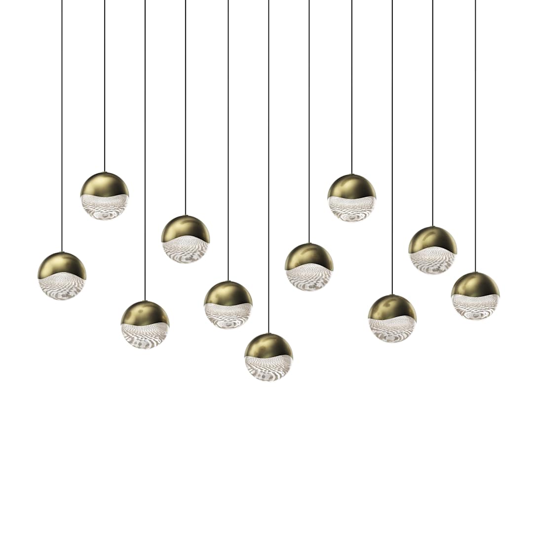 Grapes 11 Light 38" Wide LED Suspension Linear Pendant