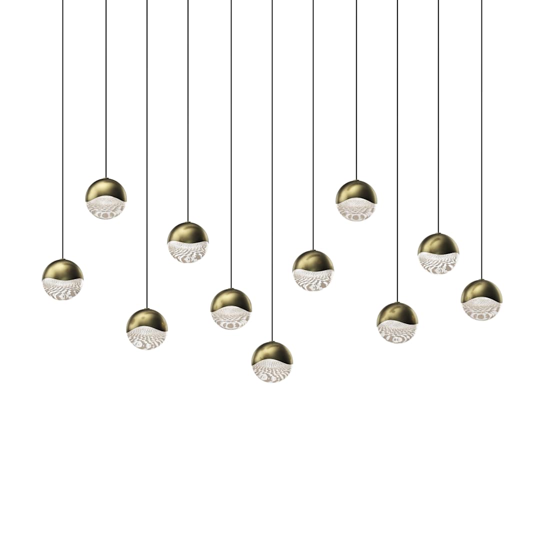Grapes 11 Light 37" Wide LED Suspension Linear Pendant