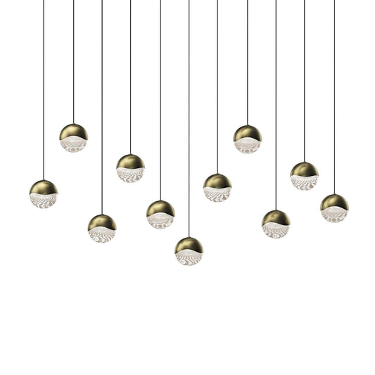 Grapes 11 Light 37" Wide LED Suspension Linear Pendant