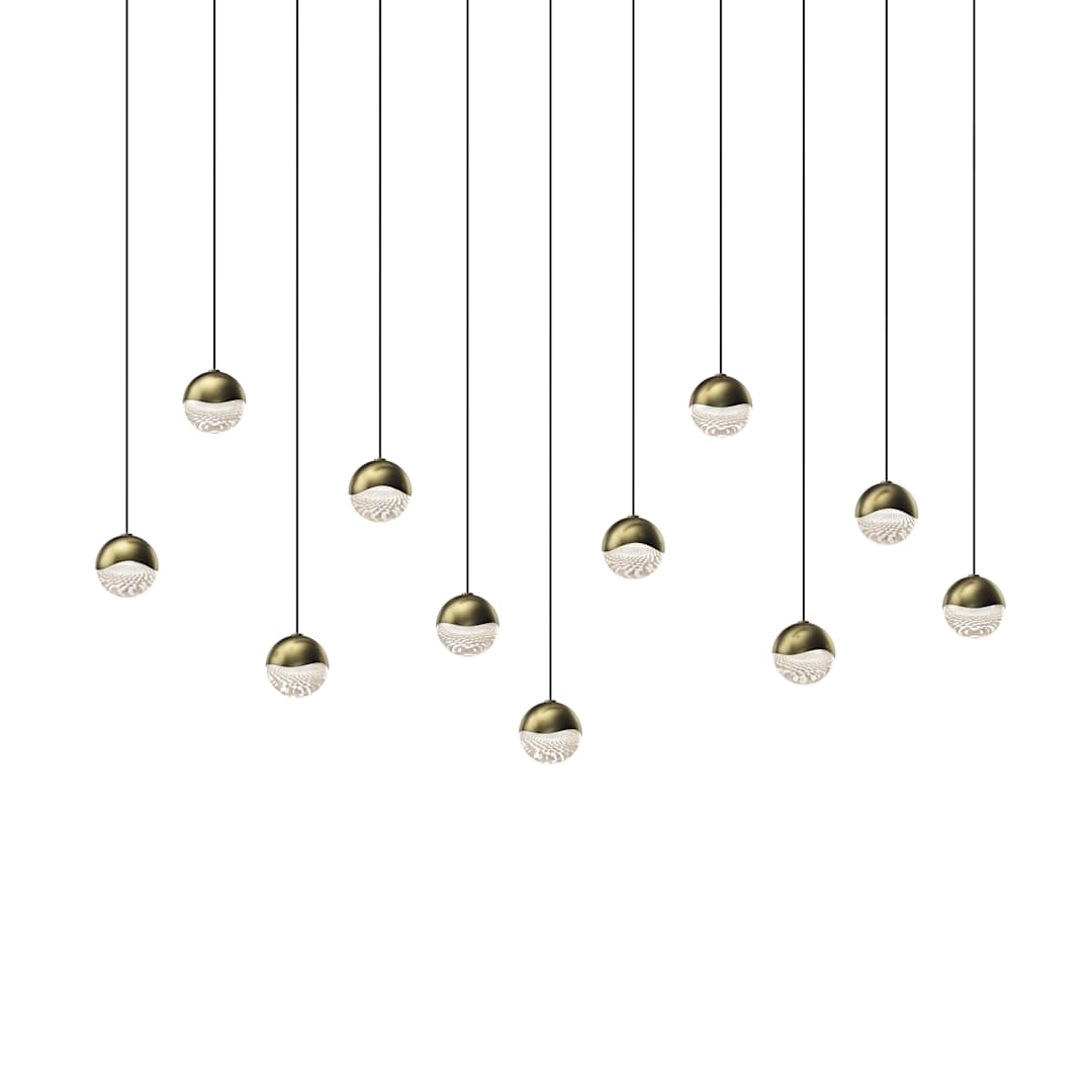 Grapes 11 Light 37" Wide LED Suspension Linear Pendant