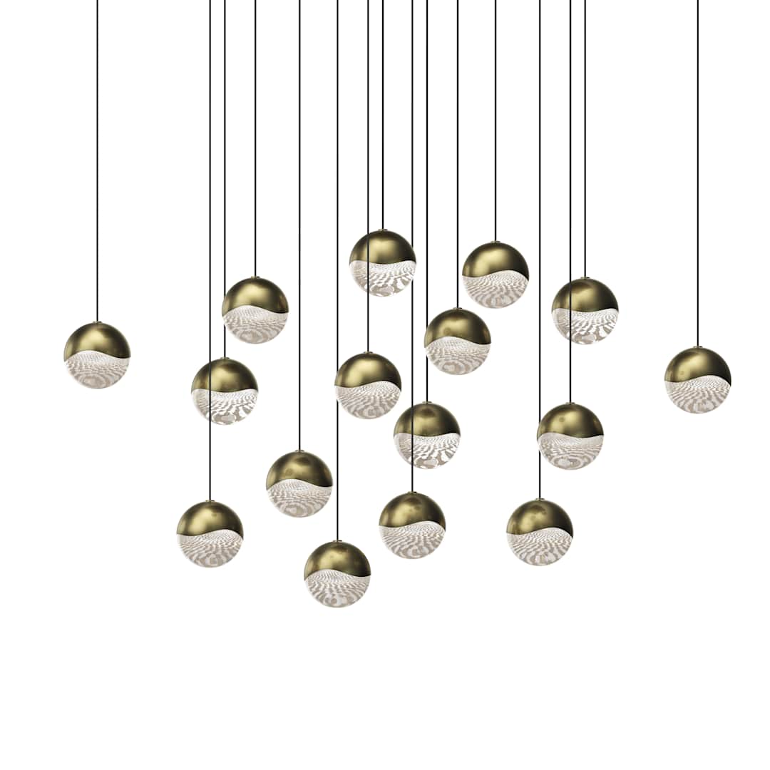 Grapes 16 Light 24" Wide LED Suspension Multi Light Pendant