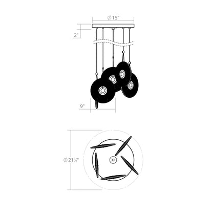 Meclisse 5 Light LED Pendant