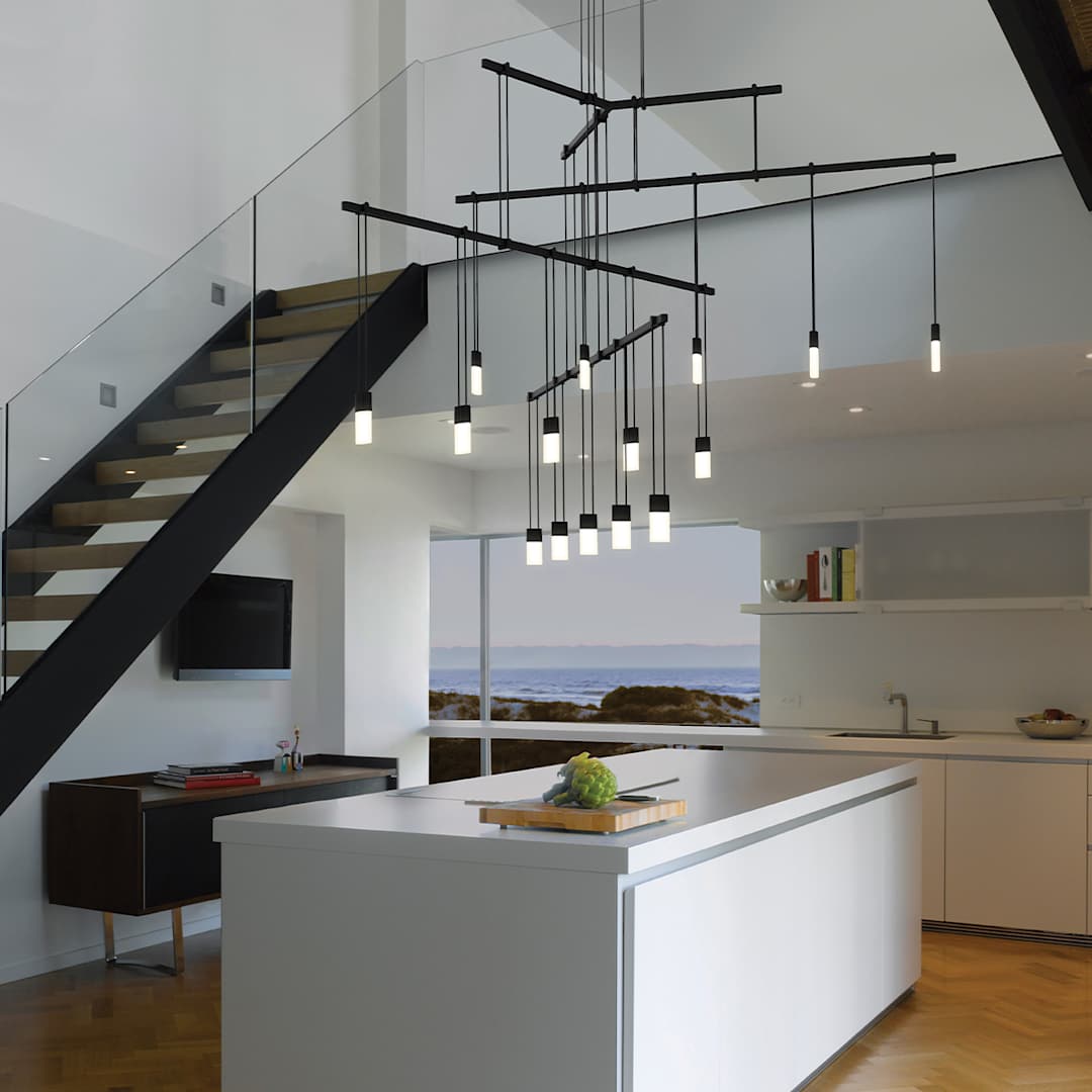 Suspenders LED 4-Tier Tri-Bar Multi Light Pendant