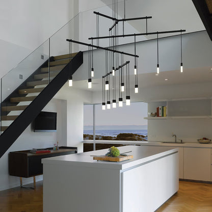 Suspenders LED 4-Tier Tri-Bar Multi Light Pendant
