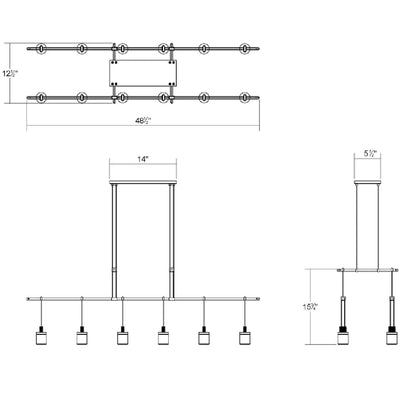 Suspenders LED 2-Tier Tandem Linear Pendant