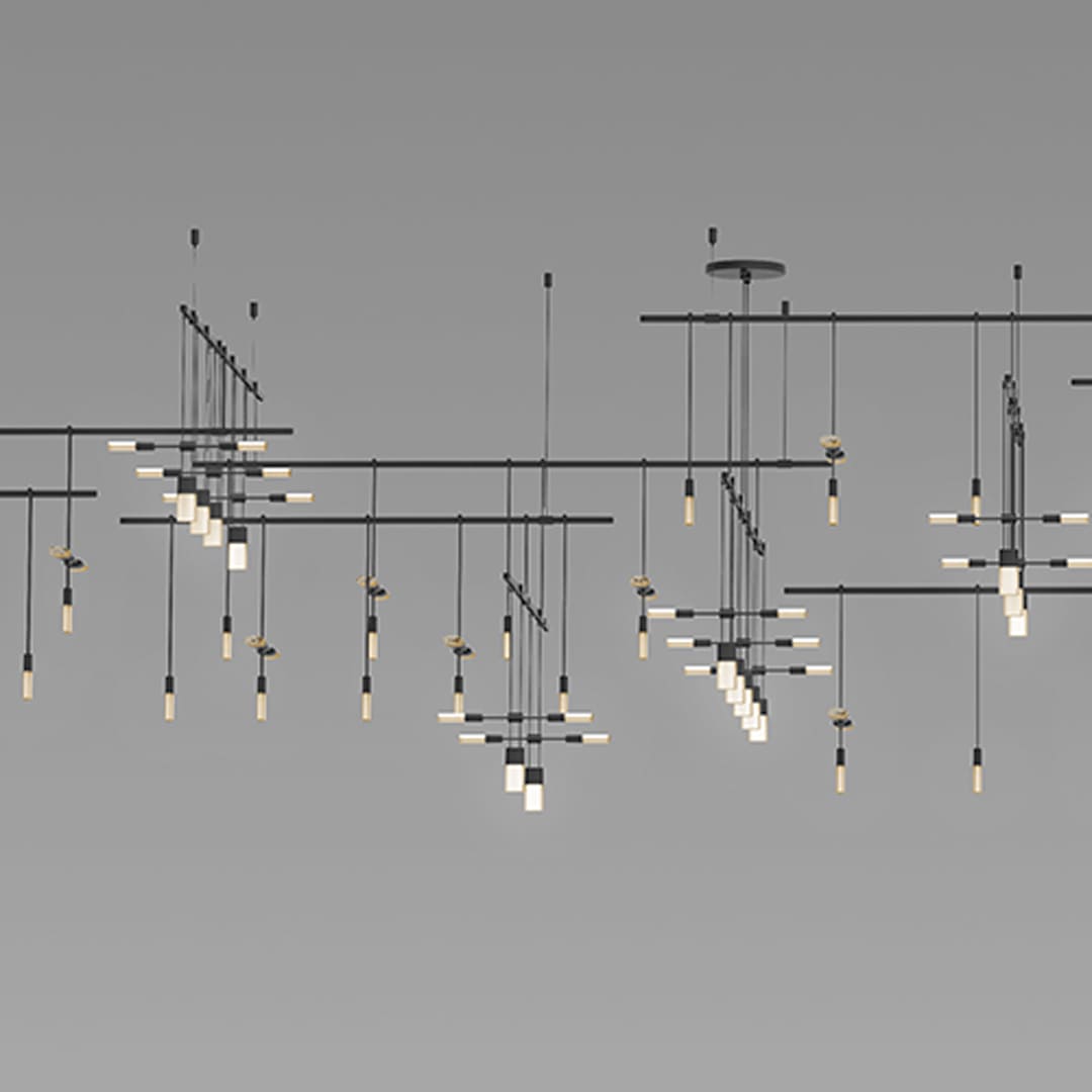 Suspenders 242" Wide Multi Light Pendant