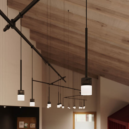 Suspenders 25 Light 85" Wide LED Suspension Multi Light Pendant