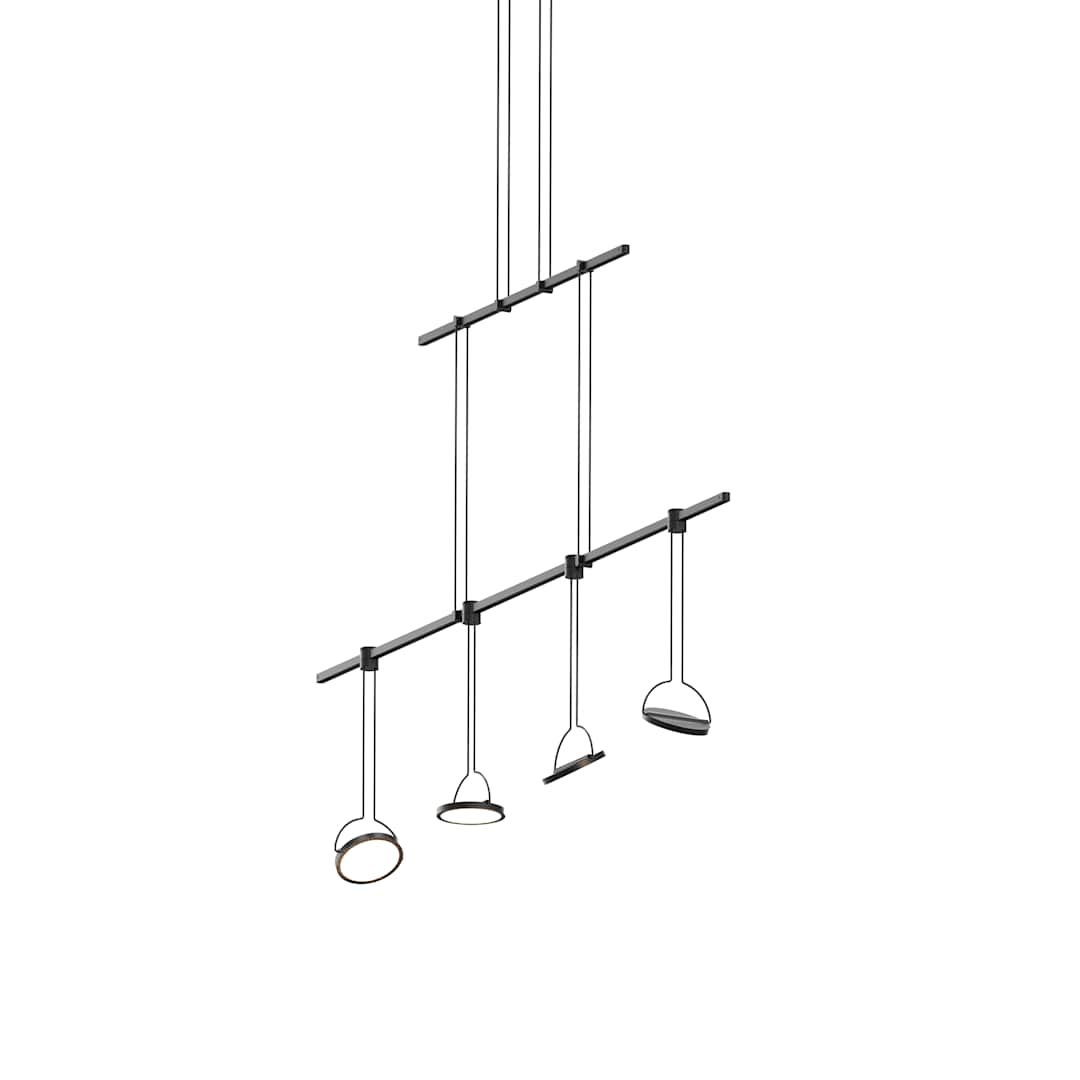Suspenders 4 Light 37" Wide LED Linear Chandelier