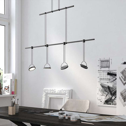 Suspenders 4 Light 37" Wide LED Linear Chandelier