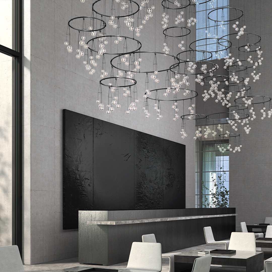 Suspenders 177 Light 76" Wide LED Chandelier