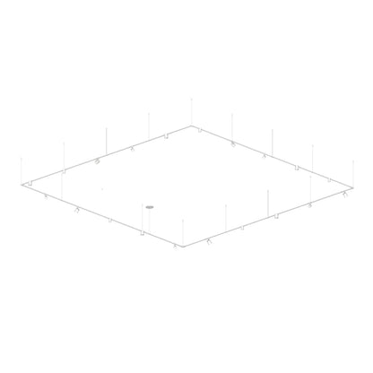 Suspenders 147" Wide LED Square Chandelier