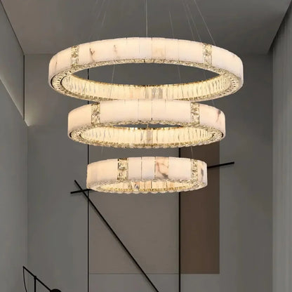 Marble & Crystal Modern Chandelier