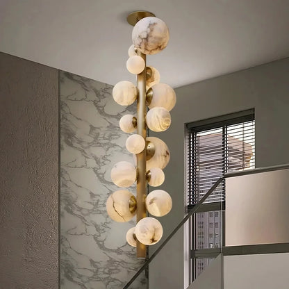 Moonshade Luxury Marble Ball Chandelier