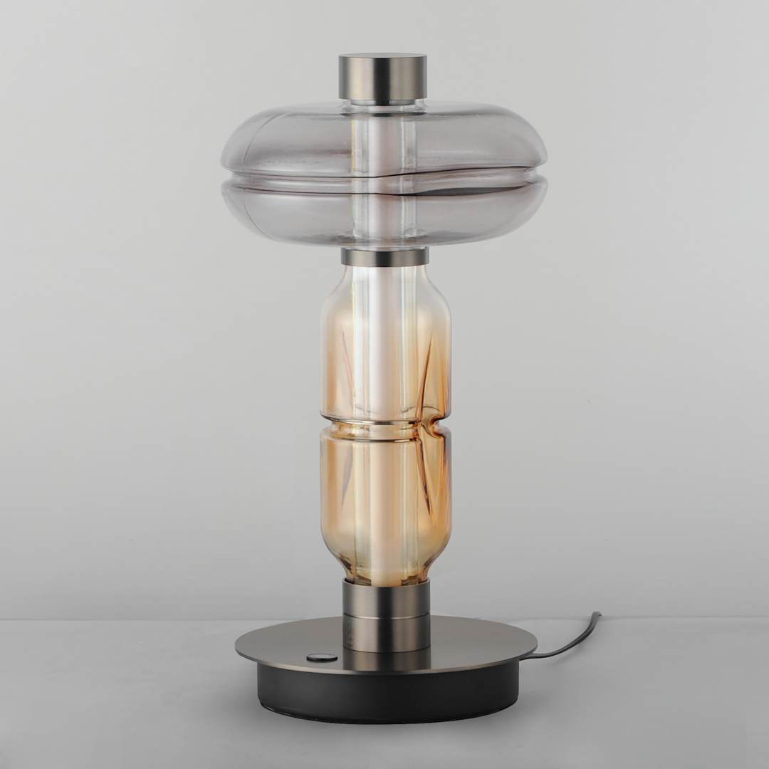 Gusto 20" Tall LED Buffet Table Lamp with Hand-Blown Glass Shades