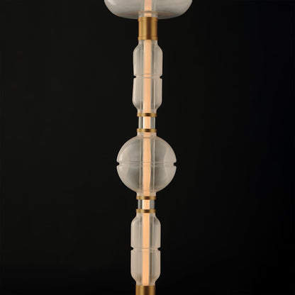 Gusto 70" Tall LED Column Floor Lamp with Hand-Blown Glass Shades