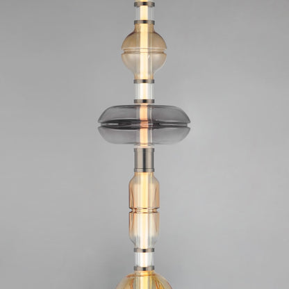 Gusto 70" Tall LED Column Floor Lamp with Hand-Blown Glass Shades