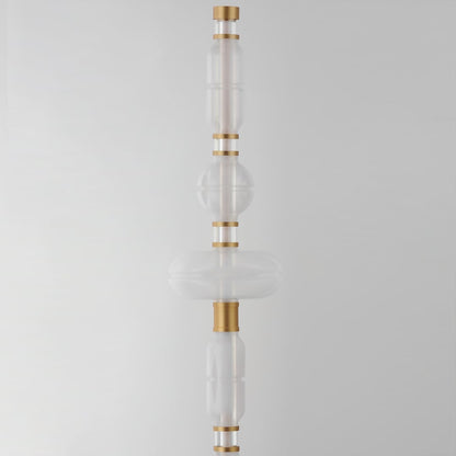 Gusto 70" Tall LED Column Floor Lamp with Hand-Blown Glass Shades